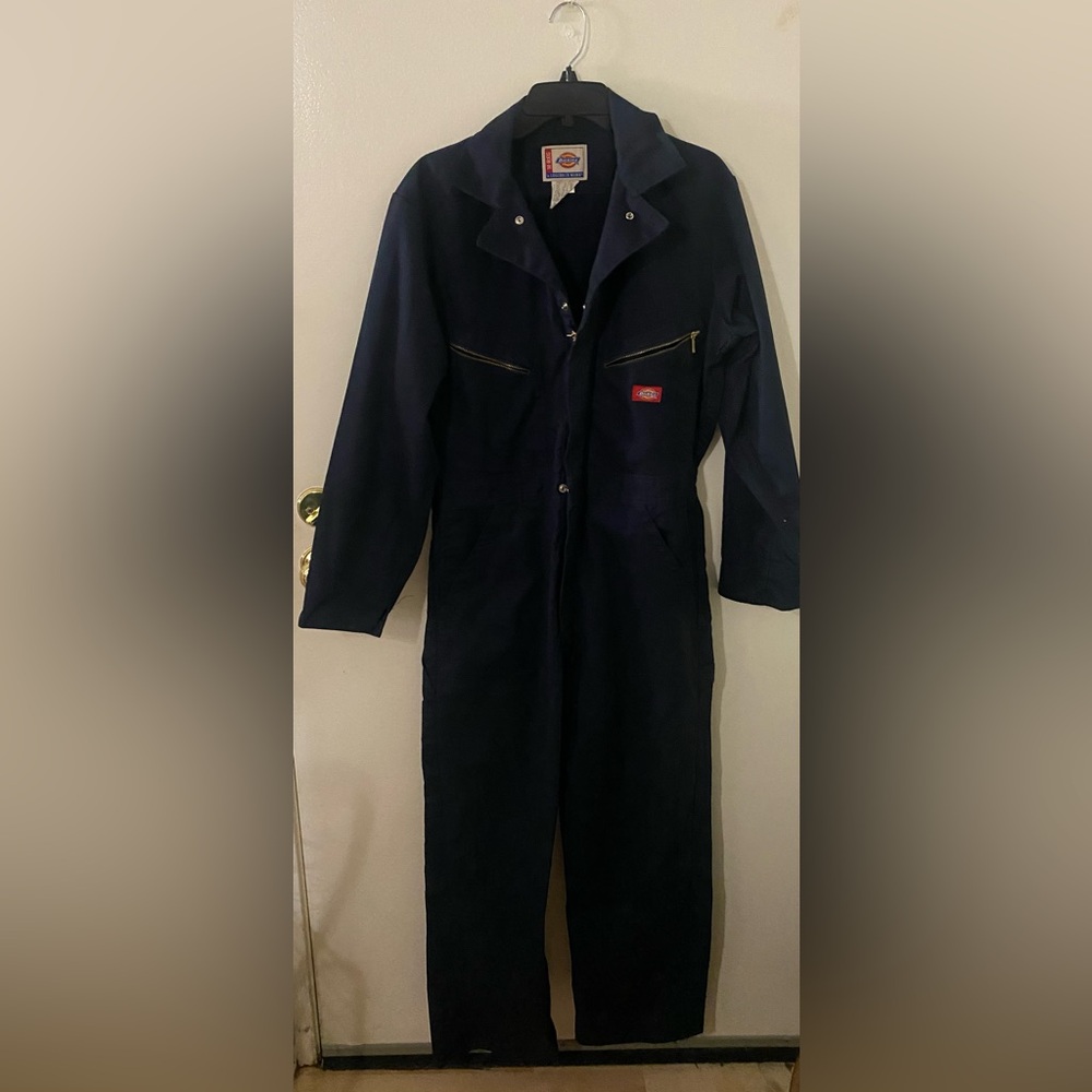 Dickies Men’s Coveralls Jumpsuit Navy Blue Long Sleeve Workwear